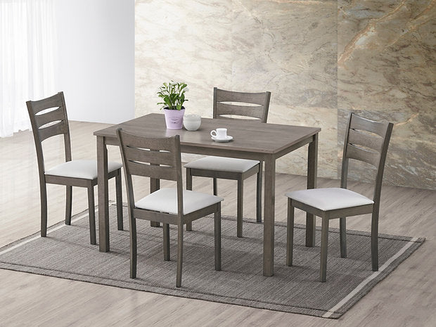 T-1050 / C-1052 Dining Set 5 pcs (Grey) - Optimum Plus