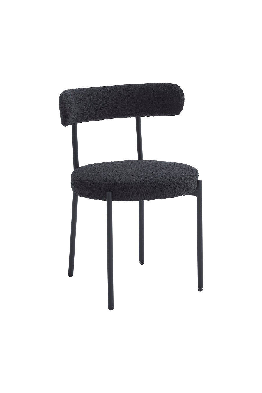 Chairs Victoria (black boucle fabric) 2pcs - Optimum Plus