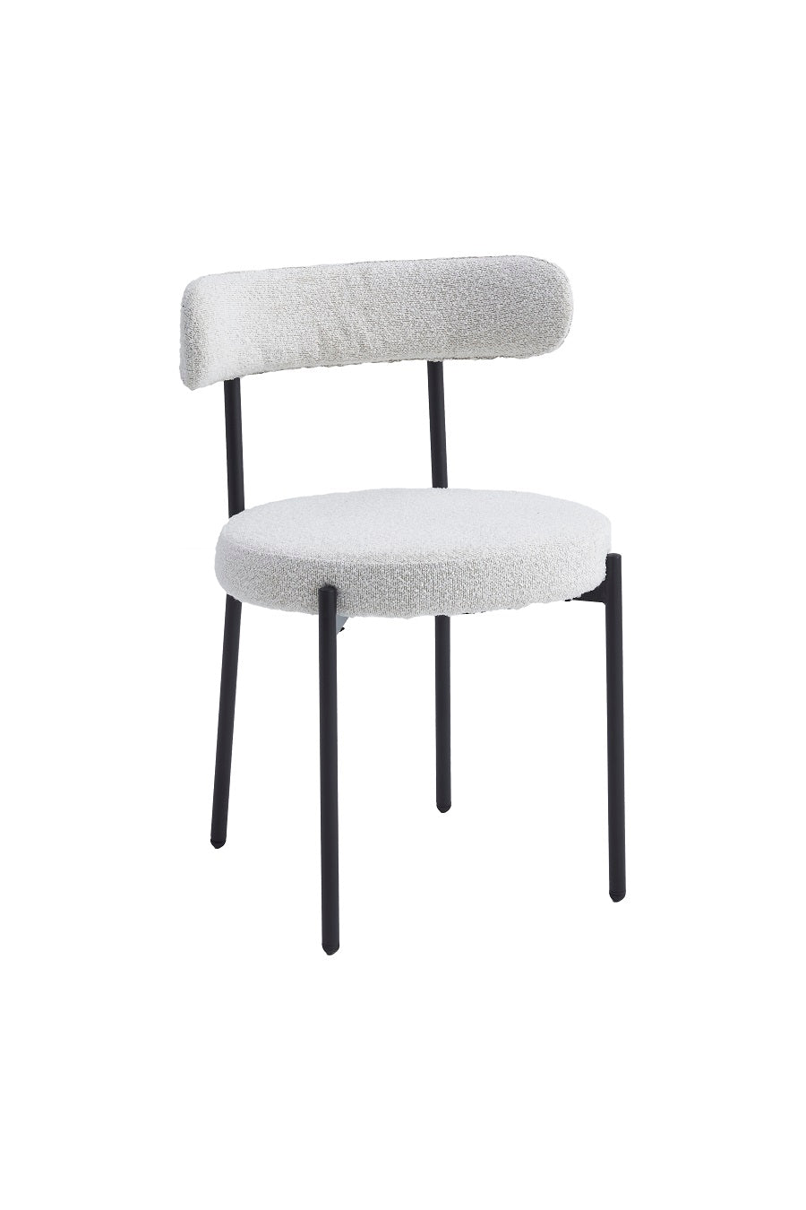 Chaises Victoria (tissu bouclé blanc) 2pcs