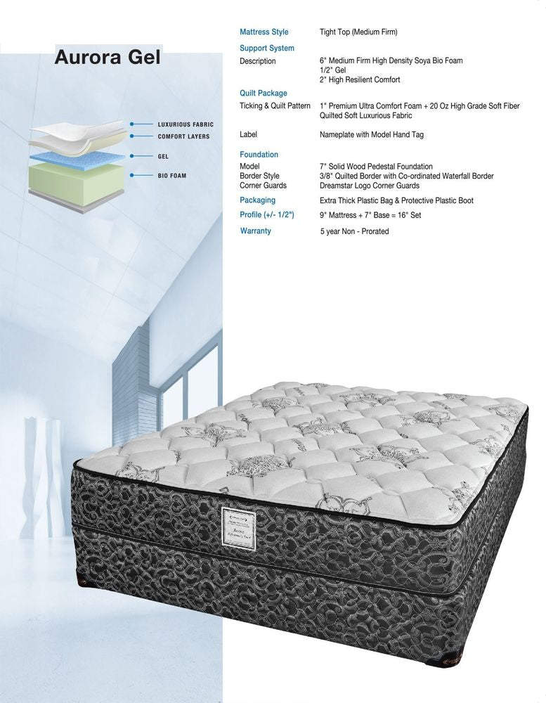 Mattress Aurora Gel 54" - Optimum Plus