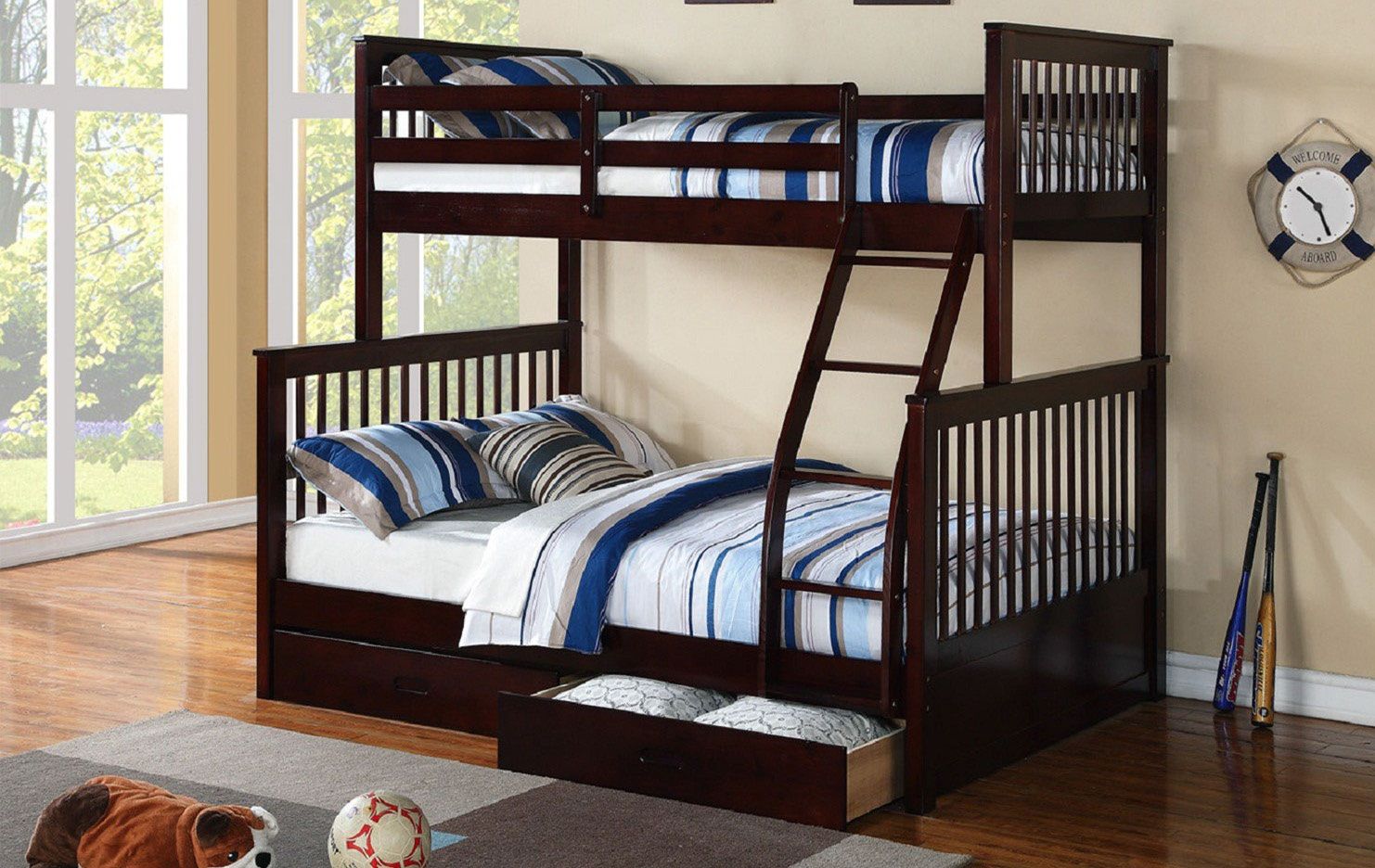 B-122 Bunk Bed (Espresso) - Optimum Plus