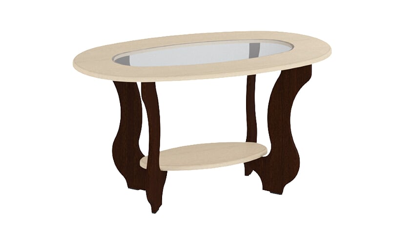 Coffee table Jasmine (black/brown + oak) - Optimum Plus