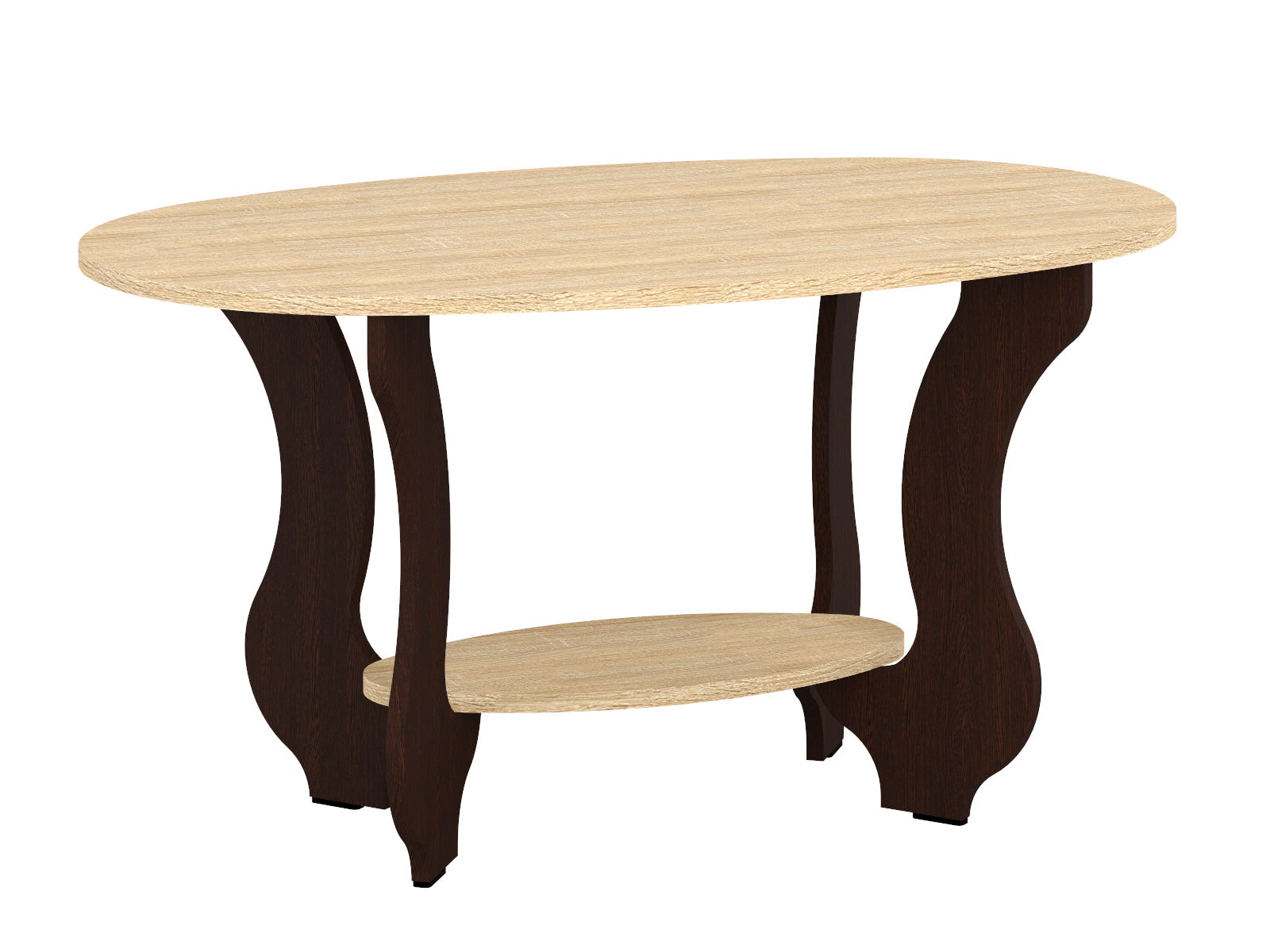 Coffee table Tulip (black/brown +sonoma) - Optimum Plus
