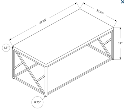 I-3375 Coffee Table (grey) - Optimum Plus