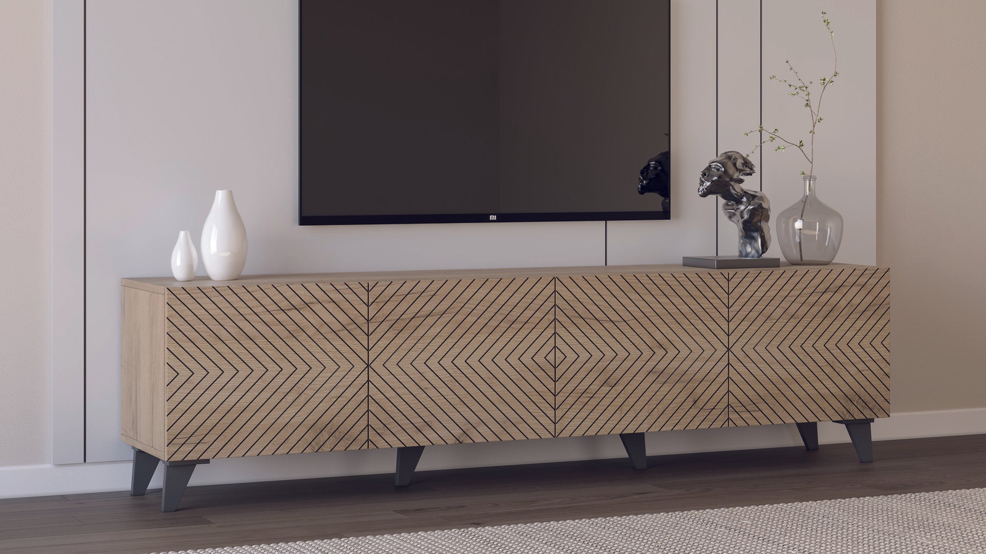 TV Stand HOLLY 79" (wood) - Optimum Plus