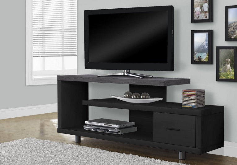 I-2575 TV Stand - 60"L (Black/Dark Taupe) - Optimum Plus