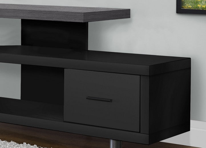 I-2575 TV Stand - 60"L (Black/Dark Taupe) - Optimum Plus