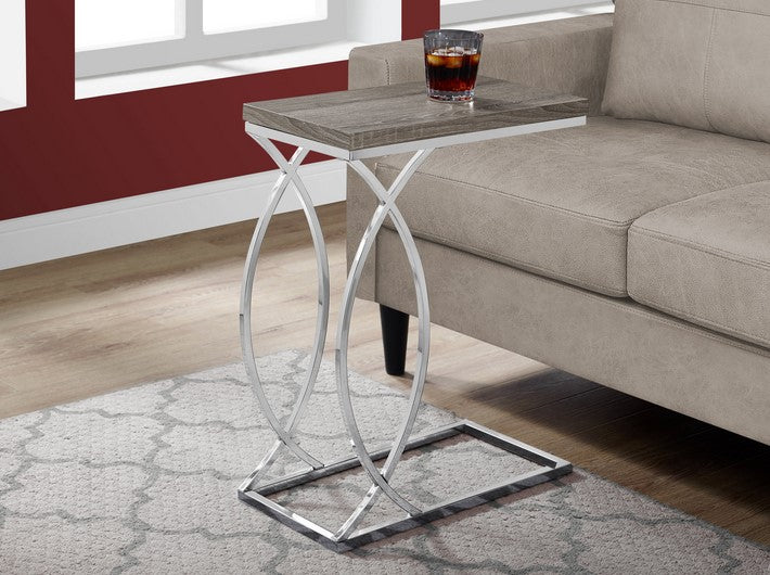I-3186 Accent Table (dark taupe/metal chrome) (promo!) - Optimum Plus