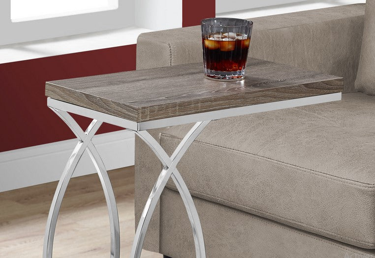I-3186 Accent Table (dark taupe/metal chrome) (promo!) - Optimum Plus