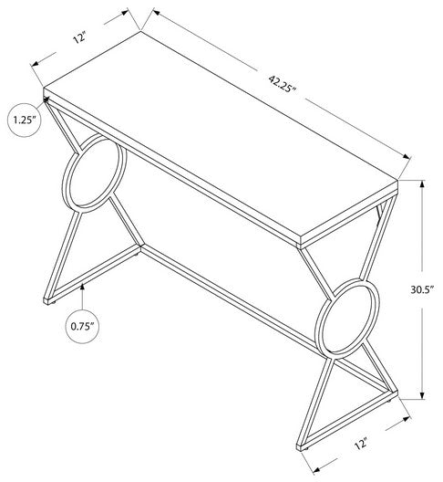 I-3402 Console (white/chrome metal) - Optimum Plus