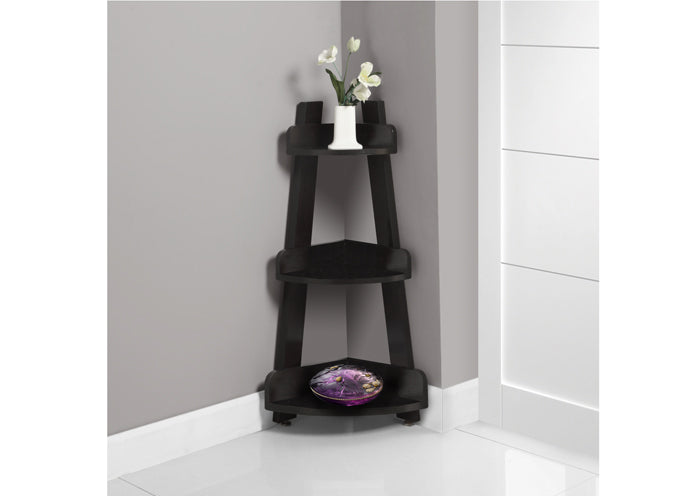 I-3435 Corner etagere 34”H (cappuccino) - Optimum Plus