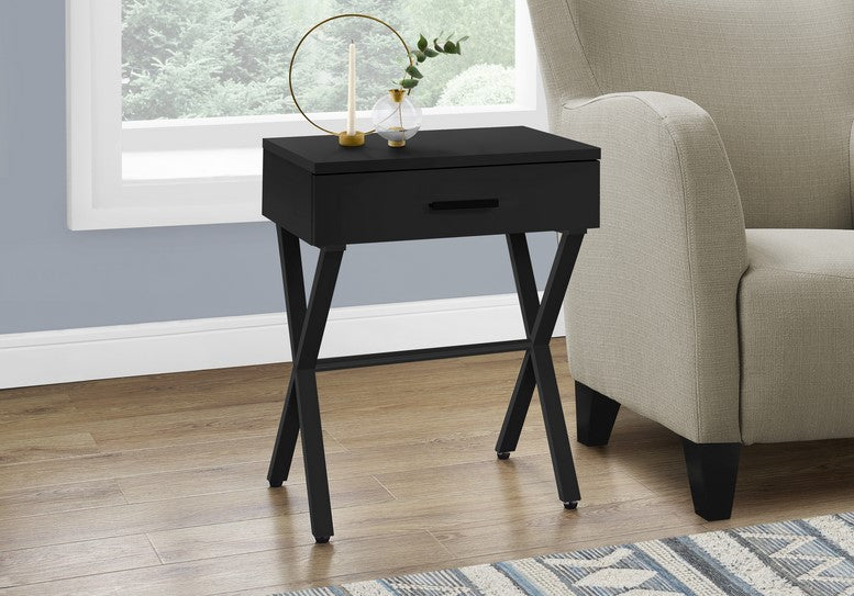 I-3605 Accent Table with drawer (black) - Optimum Plus