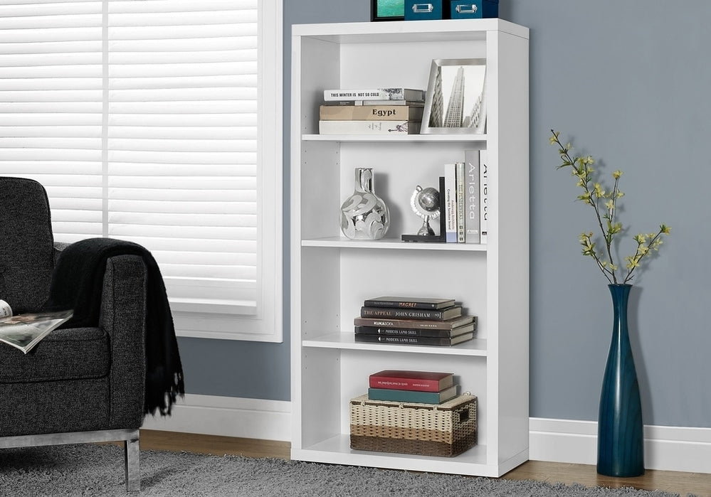 I-7059 Bookcase - 48 "H / white with adjustable shelves - Optimum Plus