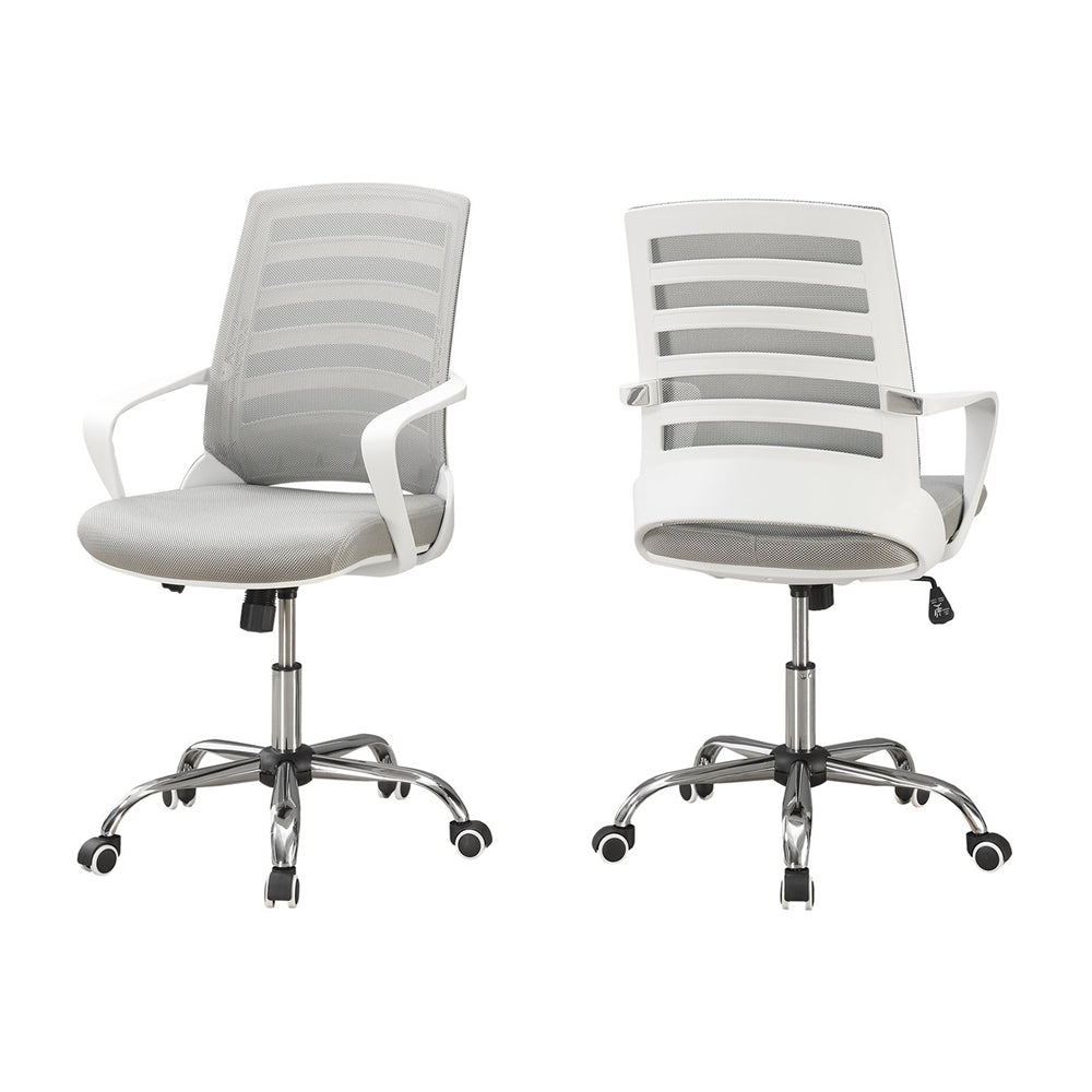 I-7225 Office Chair / Multiposition (white/grey mesh) - Optimum Plus