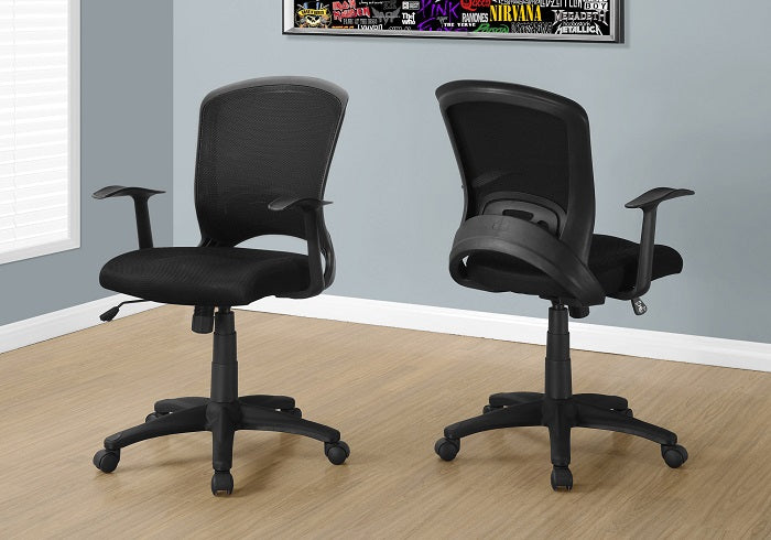 I-7265 Office Chair with mid-back (Black mesh/multi-position) - Optimum Plus