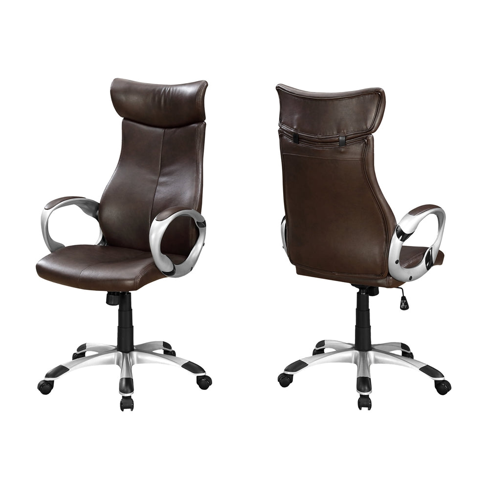 I-7289 Office chair Brown leather-look / High back executive - Optimum Plus
