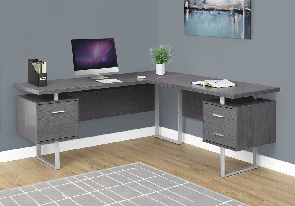 I-7306 Computer desk - 70"L (grey/left or right facing) - Optimum Plus