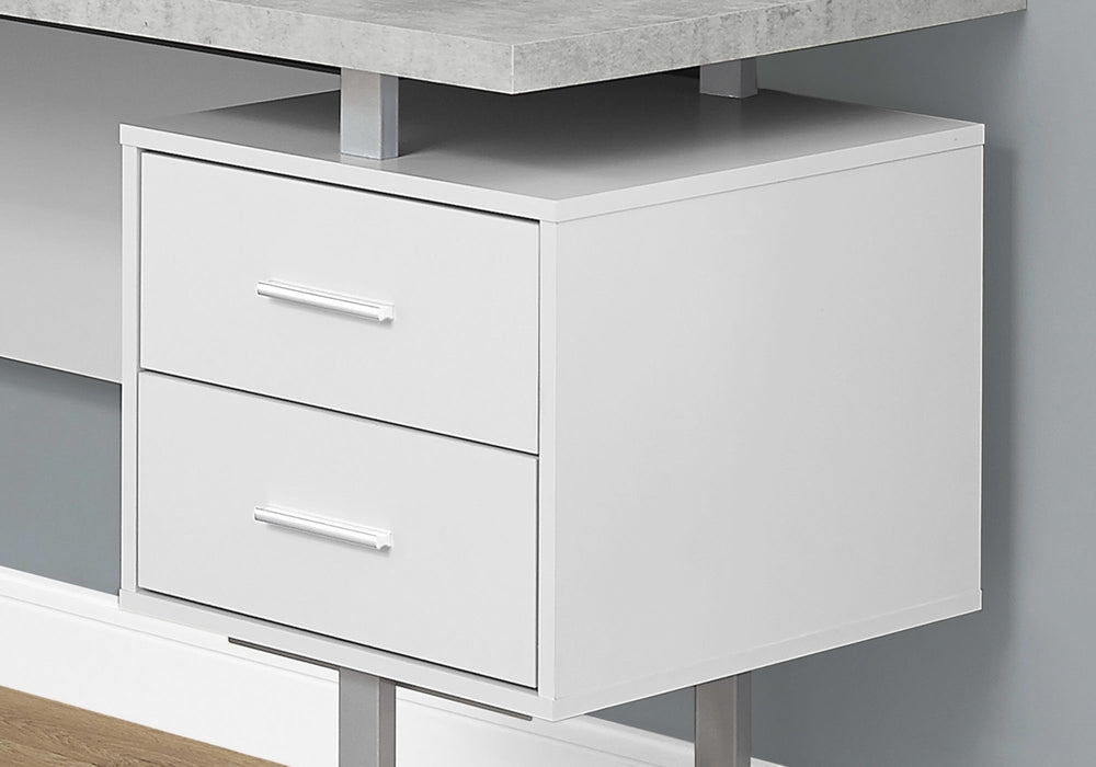 I-7307 Computer Desk  70"L (white/cement-look) - Optimum Plus