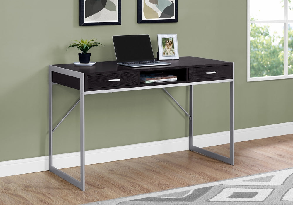 I-7366 Computer Desk - 48 "L (cappuccino/metal silver) - Optimum Plus