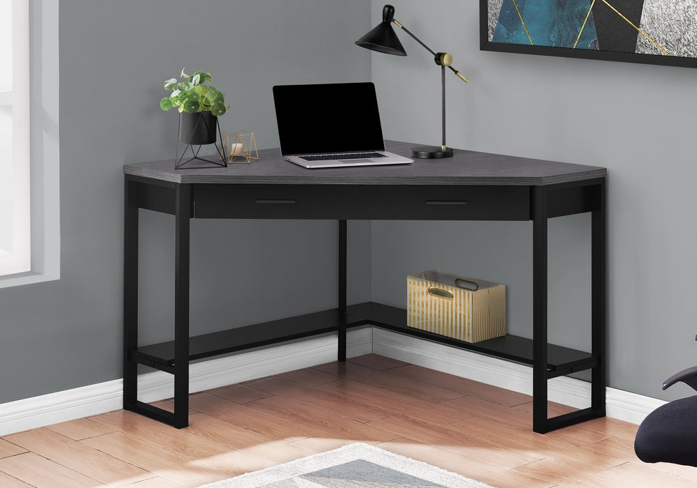 I-7503 Computer Desk - 42"L (black/grey top corner/black) Promo! - Optimum Plus