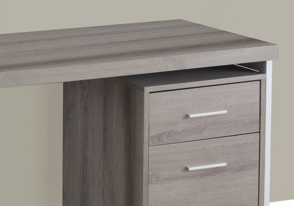 I-7150 Desk - 48 "L (dark taupe/silver metal) - Optimum Plus