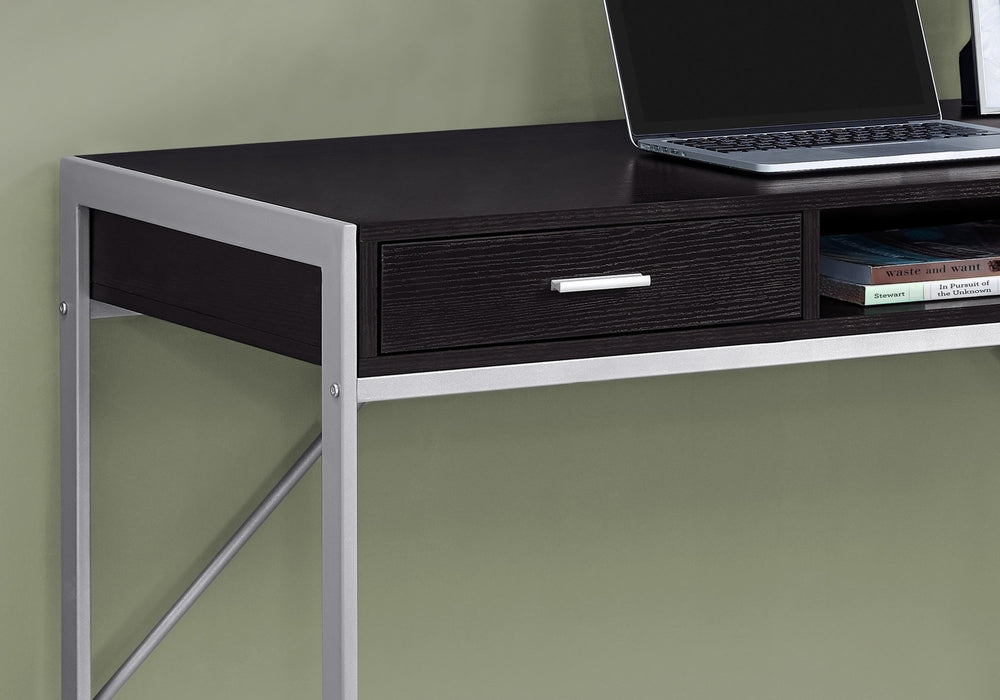 I-7366 Computer Desk - 48 "L (cappuccino/metal silver) - Optimum Plus