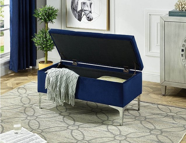 IF-6257 Storage bench (blue velvet) - Optimum Plus