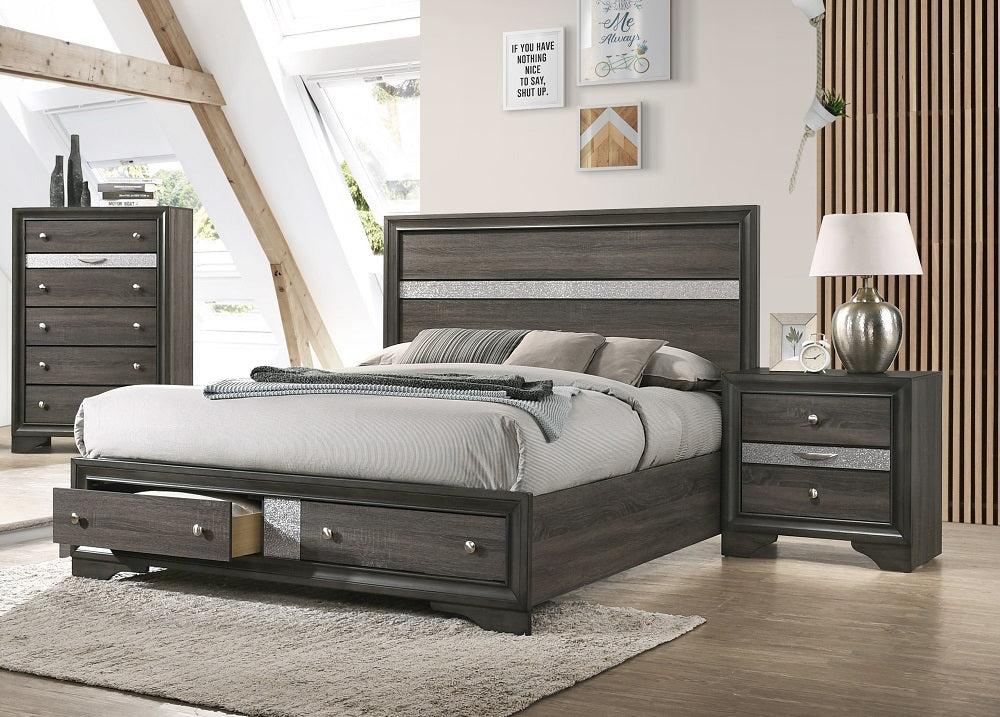 Mirabel Bed 78" (Grey) - Optimum Plus