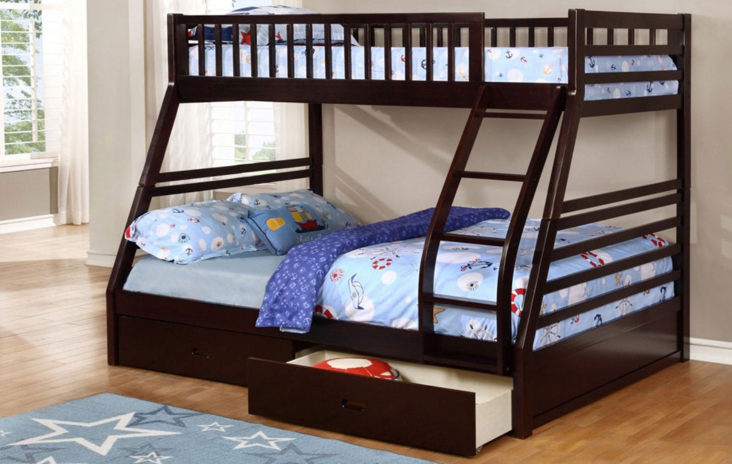 B-117-E Bunk Beds (Espresso) - Optimum Plus