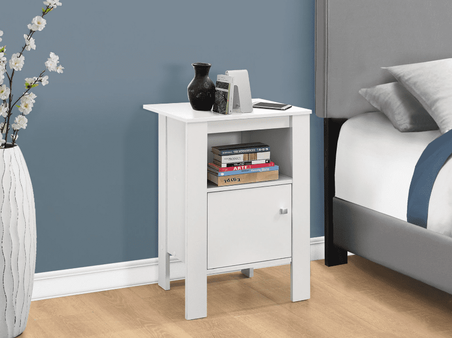 I-2137 Accent Table with storage (white) - Optimum Plus
