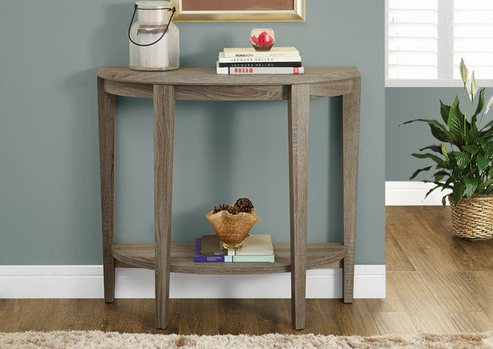 I-2452 Console Accent table reclaimed-look 36”L  (dark taupe) - Optimum Plus