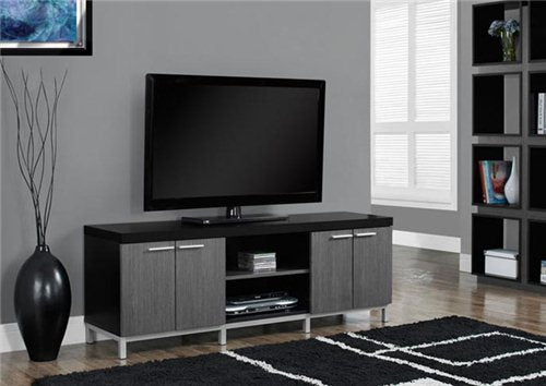 I-2590 TV Stand – 60"L Black/Grey - Optimum Plus