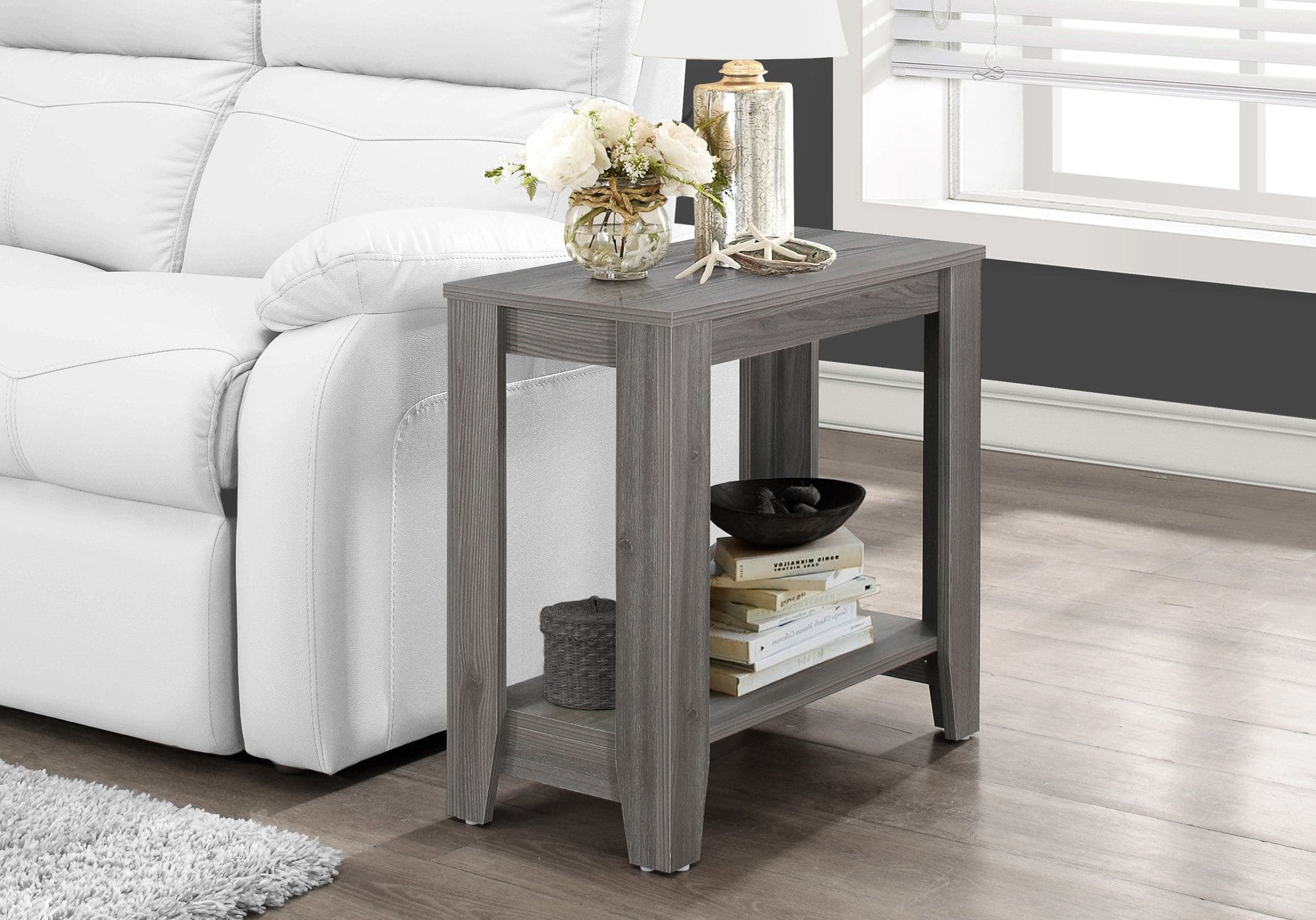 I-3118 Accent Table with shelf (gray) - Optimum Plus