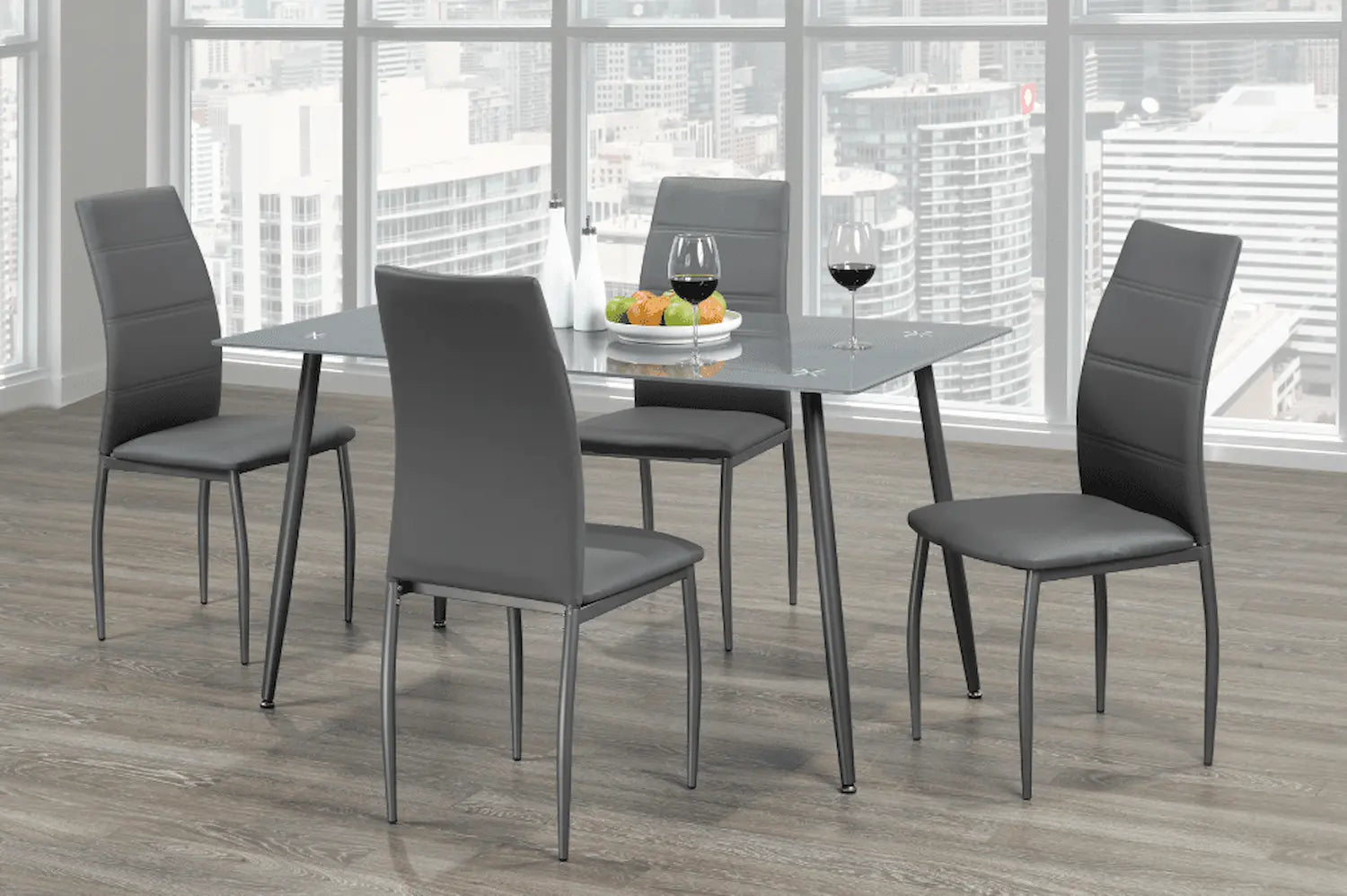TS-3600 5pcs Dining set (Grey) - Optimum Plus