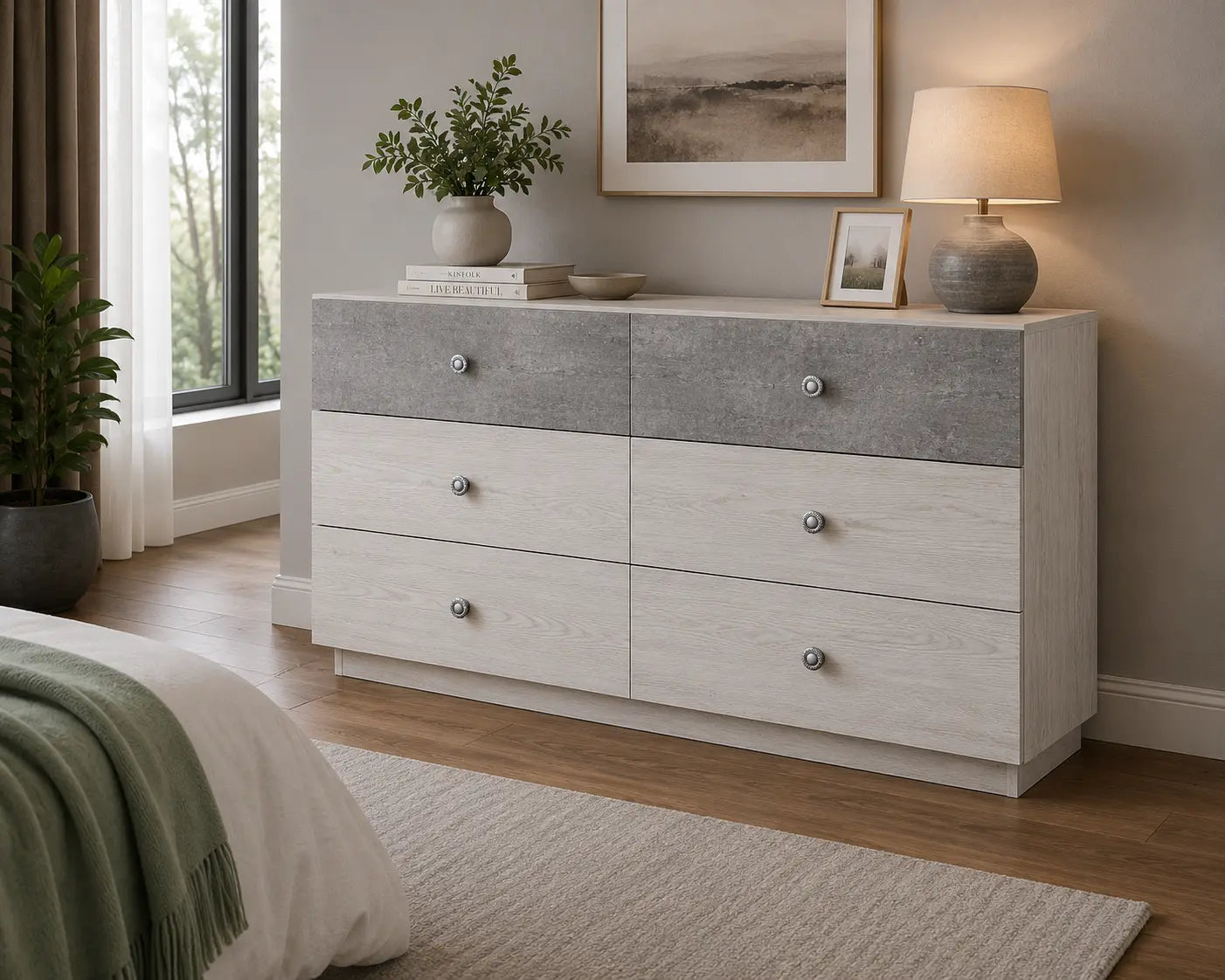 Vivian dresser 6-Drawers (Artwood/industrial)