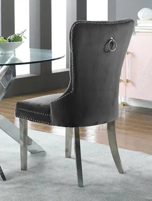 Chairs C-1260 (grey velvet) 2pcs