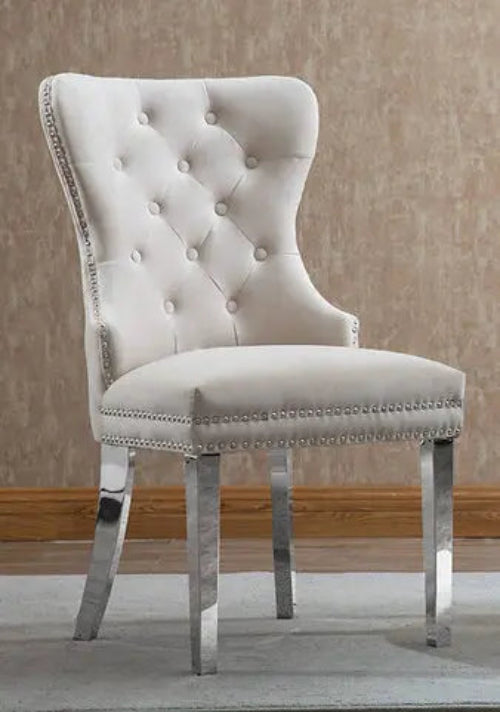 Chairs C-1263 (creme velvet) 2pcs
