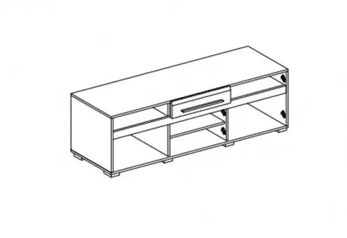 Meuble TV BIANKO 59"L (blanc brillant)