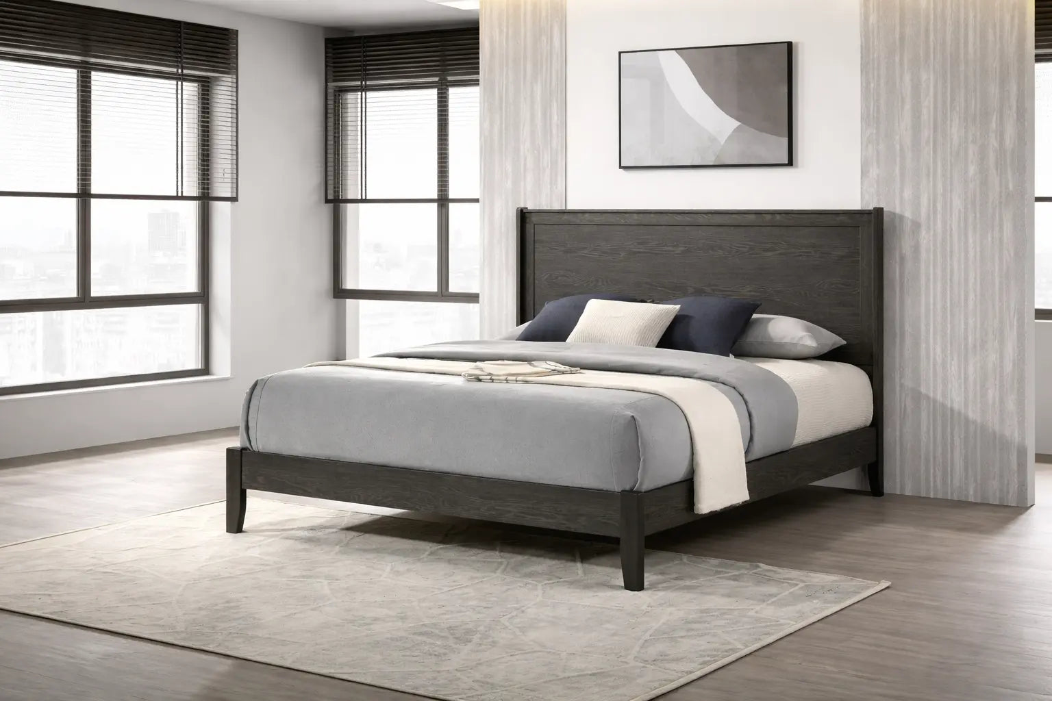 Lit Queen Charlotte 60" (gris)