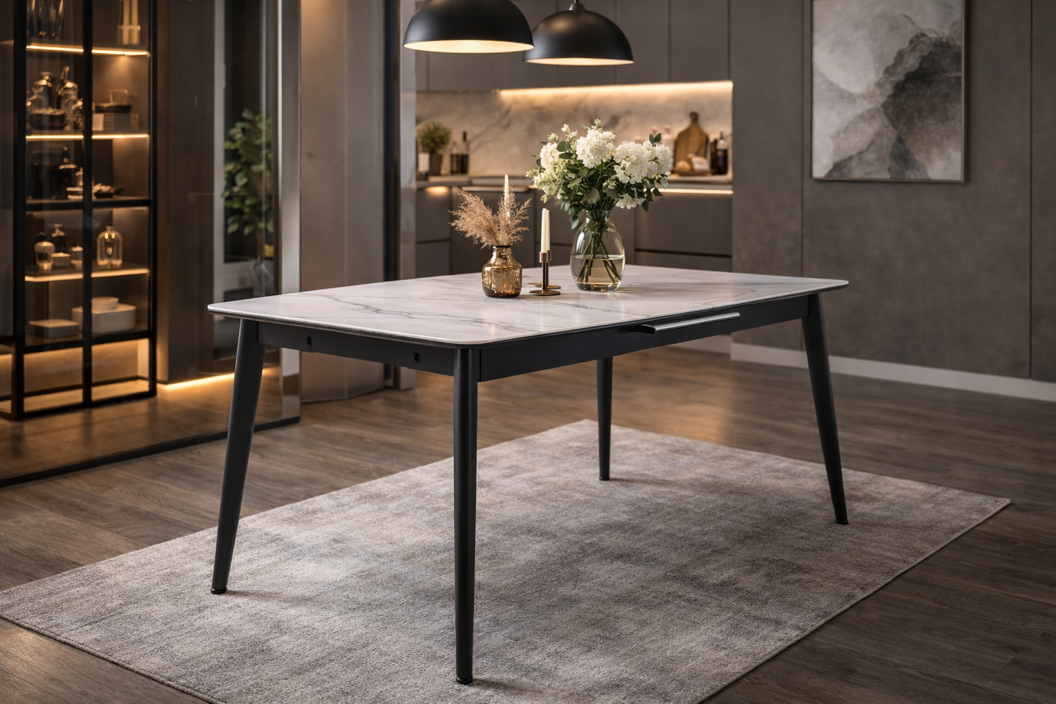 Table de salle à manger extensible S-1242