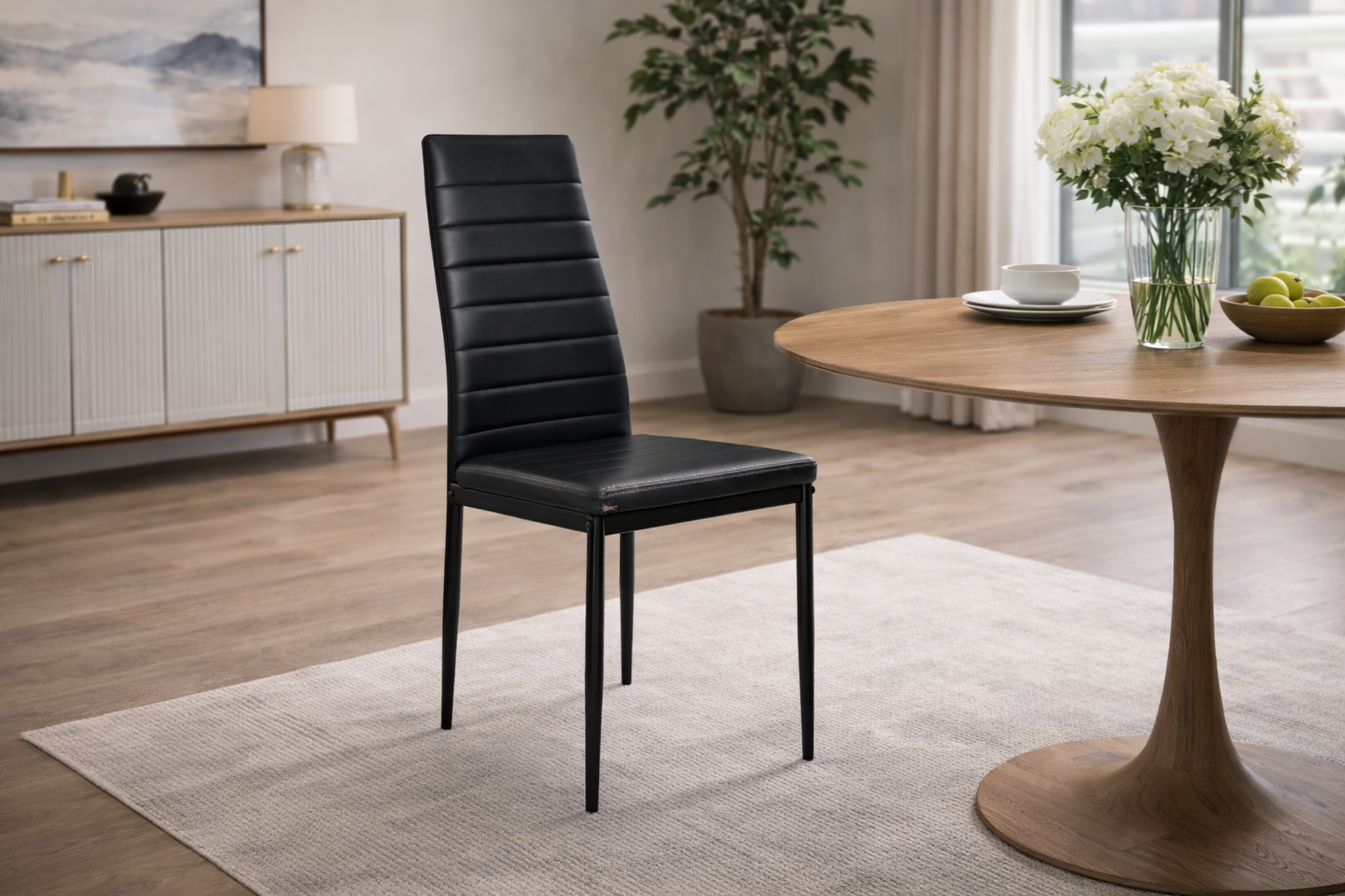 Chaises S-258B (noir) 2pcs