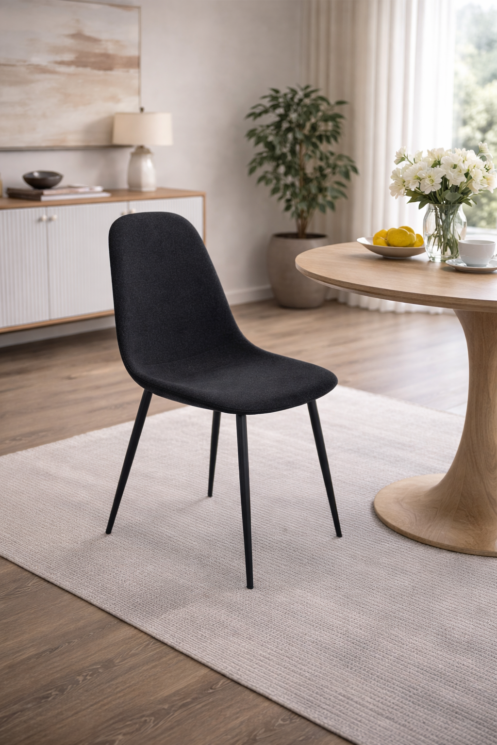 Chaises Mila (noires) S-409 (lot de 2)