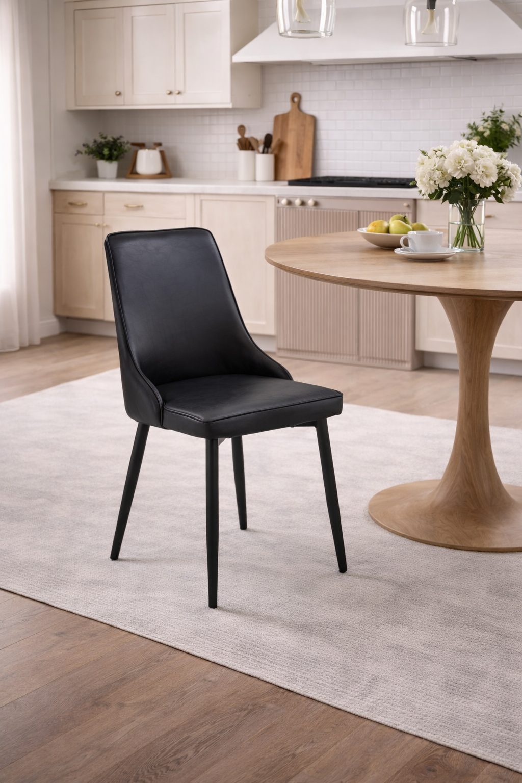 Chaises Cora (noires) S-8482 (lot de 2)