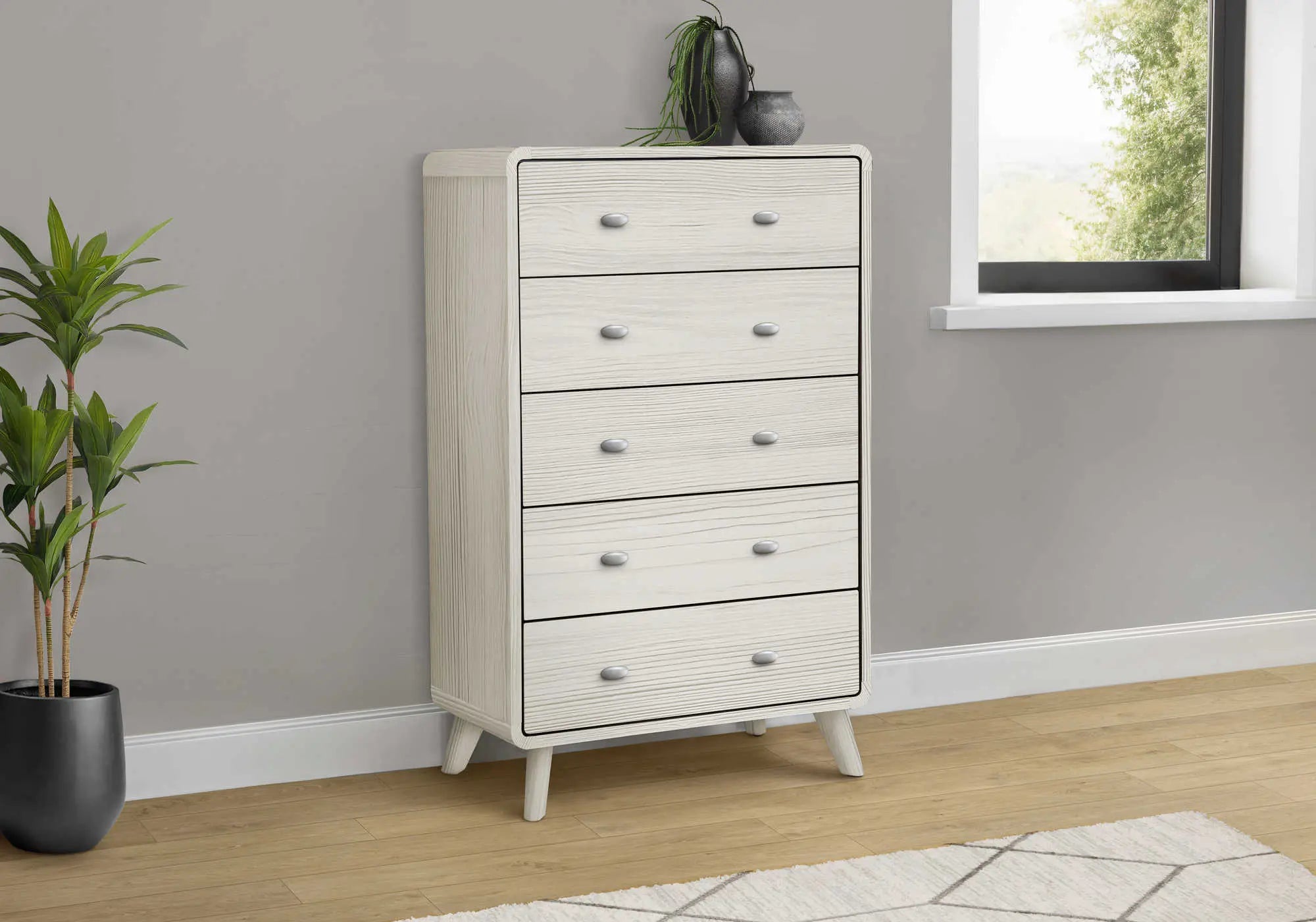 Zoe chest 5-Drawers (Beige)