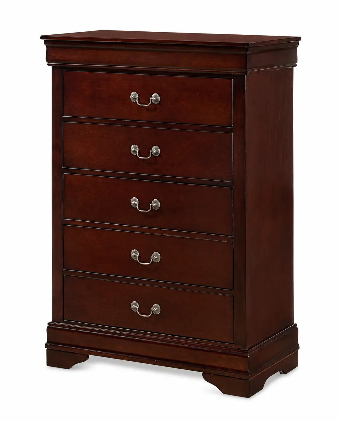 Louis Philippe Bedroom Set 54" 4pcs (martini cherry)