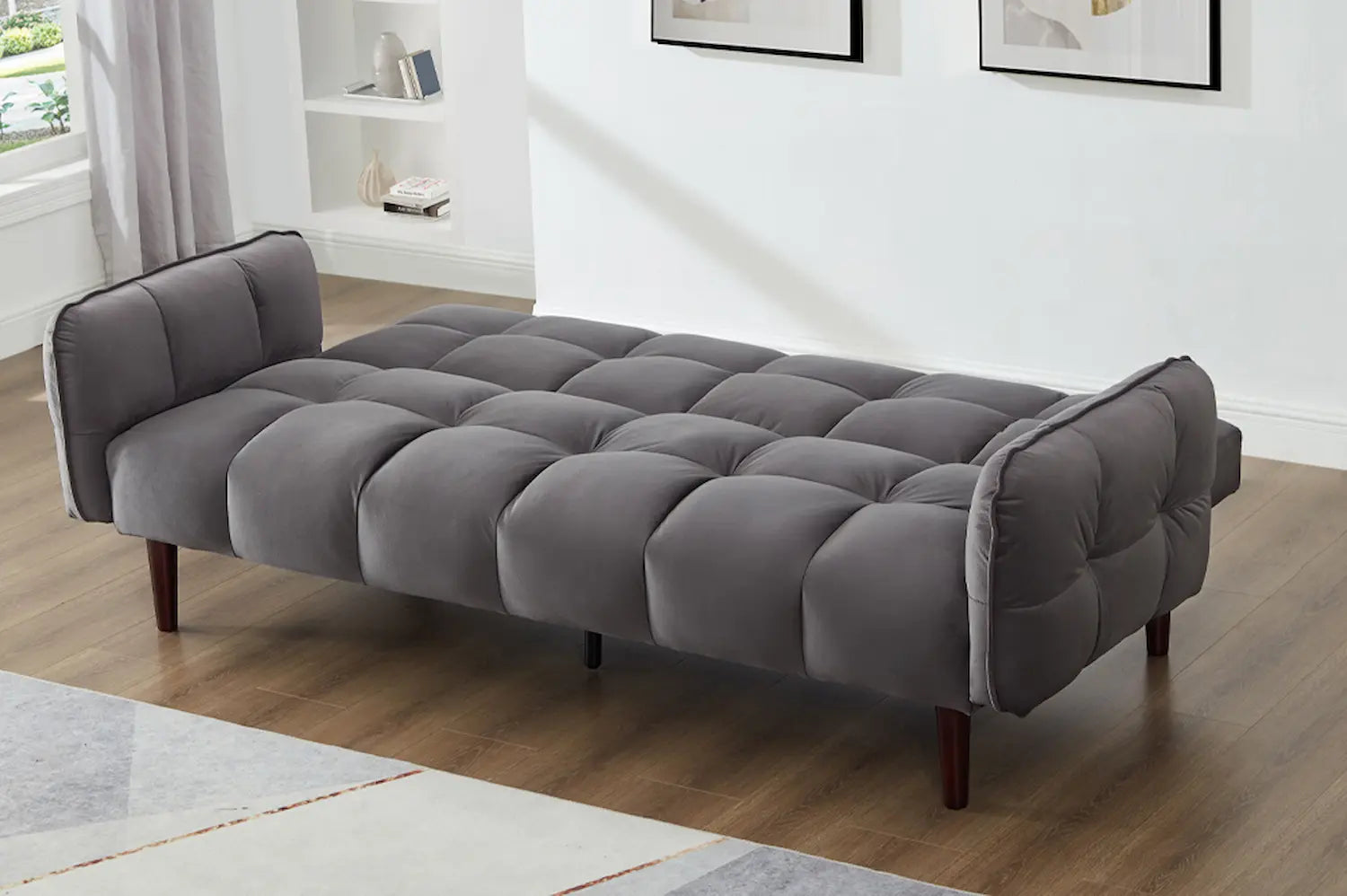 TS-1511 Klick Klack sectional sofa-bed (Charcoal) - Optimum Plus