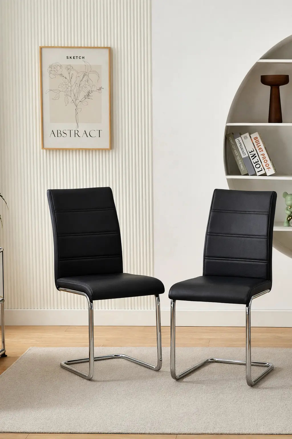 Chaises S-2159 (noir) 2pcs