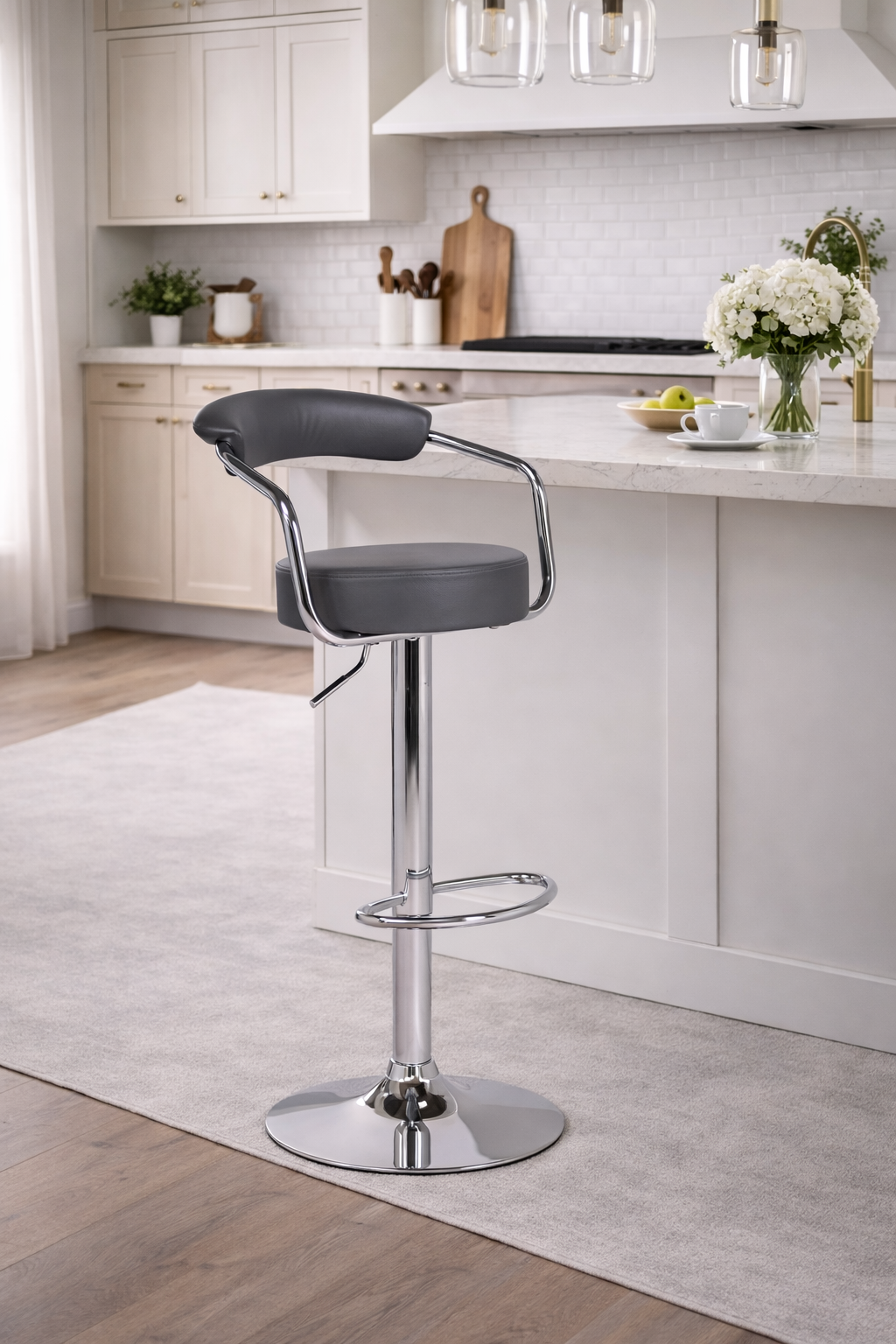 ST-7500-G Tabouret de bar 2pcs (Gris)