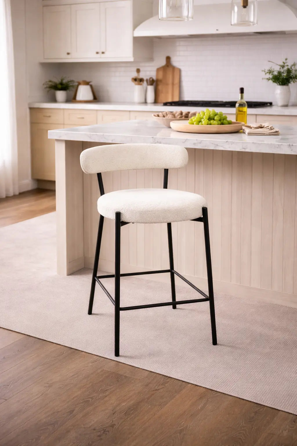 Tabourets de bar Victoria S-6361 (blancs) 2 pièces