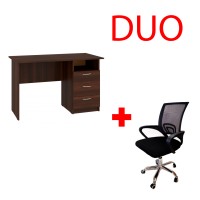 COMBO Desk + Chair  (dark brown)